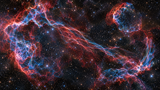 necesitaron 200 horas de observacion para fotografiar los restos de 5 estrellas que explotaron hace miles de anos