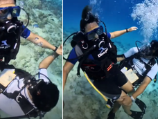 Una tiktoker denunció abuso por parte de su instructor de buceo y el hecho quedó registrado por cámaras