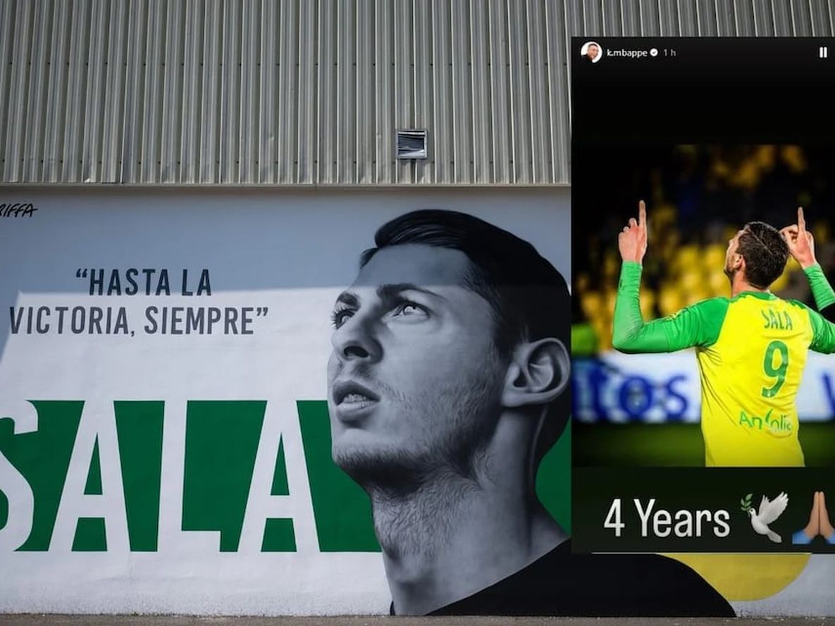 Kylian Mbappé recordó a Emiliano Sala, a cuatro años del accidente en el que murió.