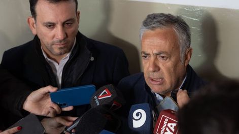 El gobernador Alfredo Cornejo y el ministro de Educación, Tadeo García Zalazar