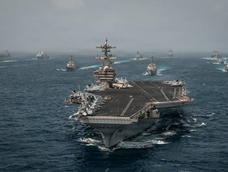 Buques de guerra de la Armada de Estados Unidos desplegados en Medio Oriente por el conflicto con Irán