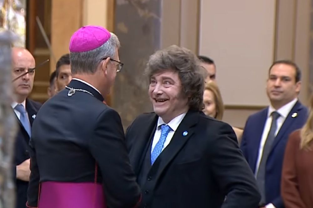 Javier Milei junto a Jorge García Cueva en el Tedeum 2026