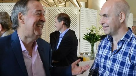 Los Andes | Juan Schiaretti y Horacio Rodríguez Larreta, en una imagen de diciembre de 2015. (La Voz/Archivo)