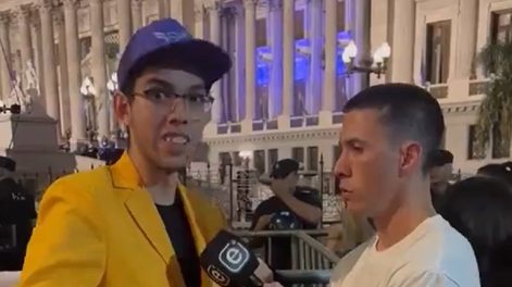 El militante de Javier Milei que vive de su abuela peronista y se volvió viral | Captura de video&nbsp;