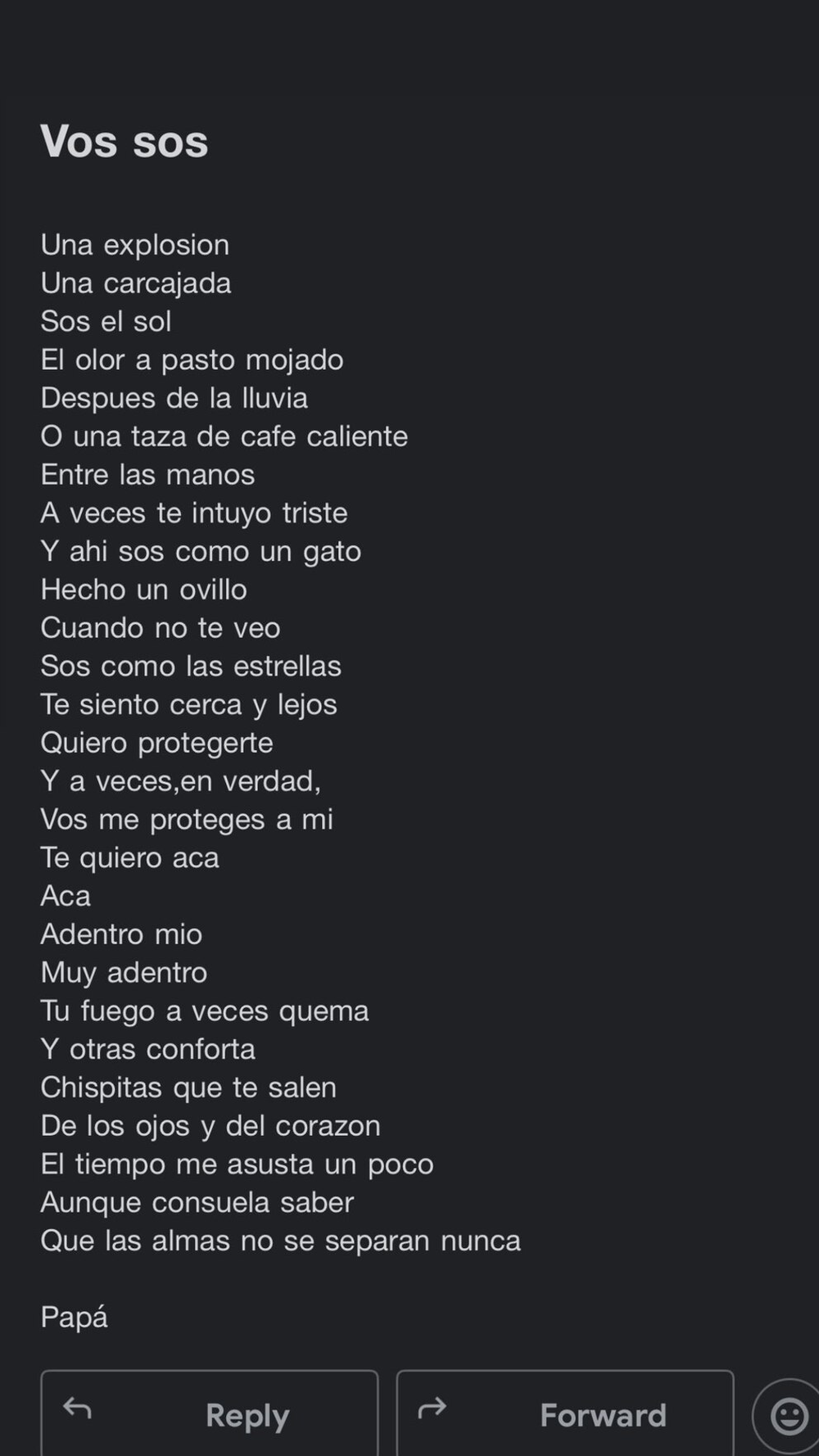 El poema que le dedicó Jorge Lanata a su hija.