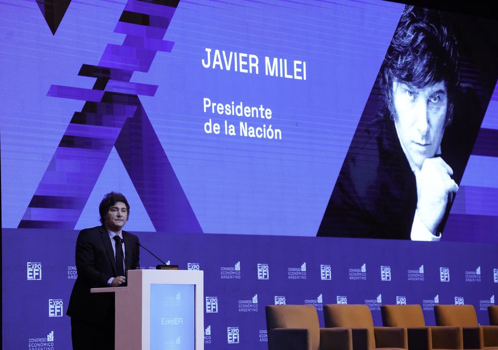 Javier Milei EFI Expo'da.