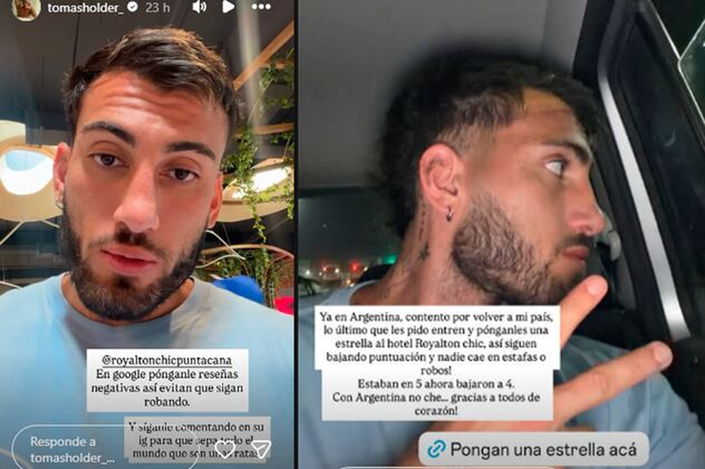 Tomás Holder no la pasó nada bien en su viaje a Punta Cana.