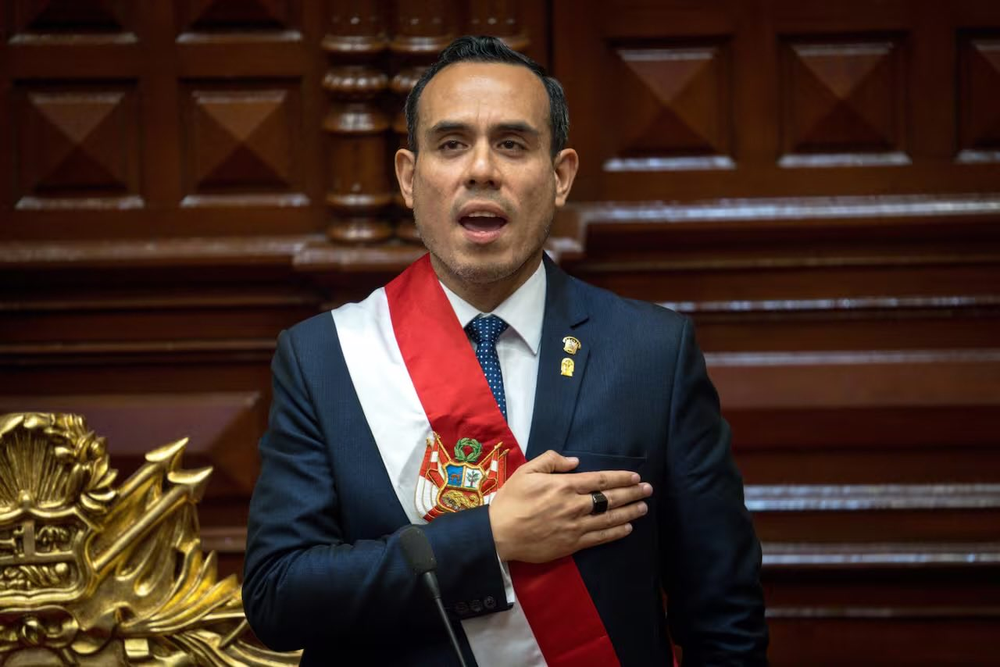 El ahora expresidente de Perú, José Jerí.