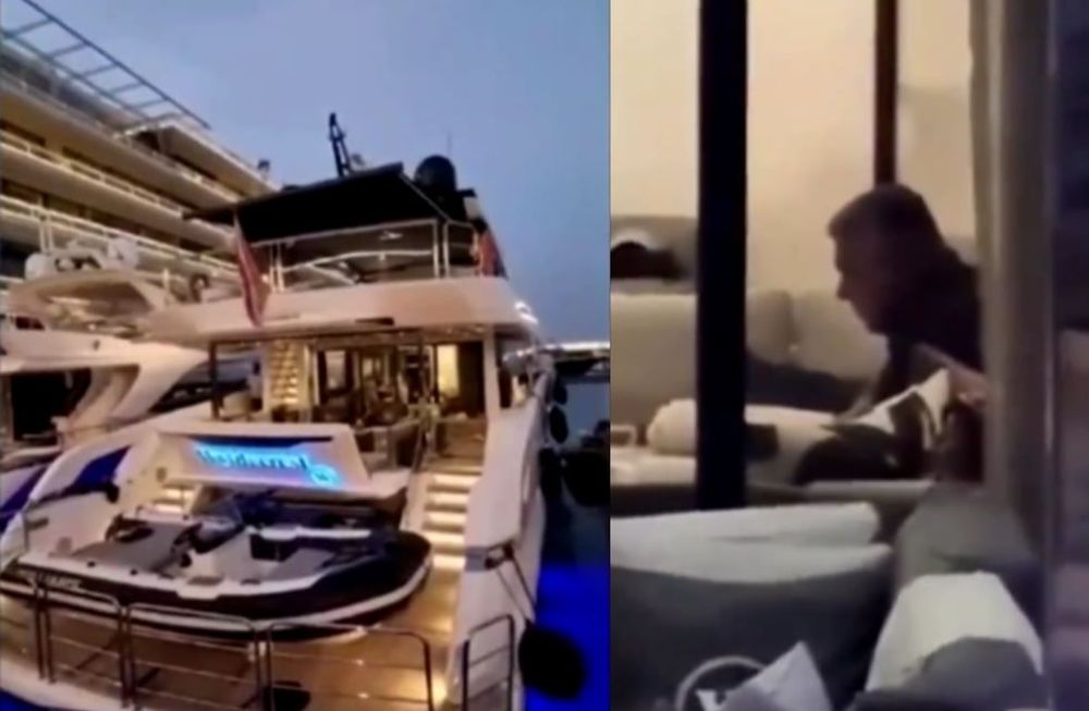 El presidente de la AFA fue grabado a bordo de un lujoso yate.