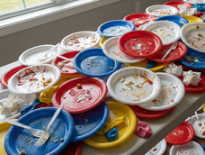 reciclaje: guarda los platos plasticos descartables y convertilos en un hermoso adorno de navidad