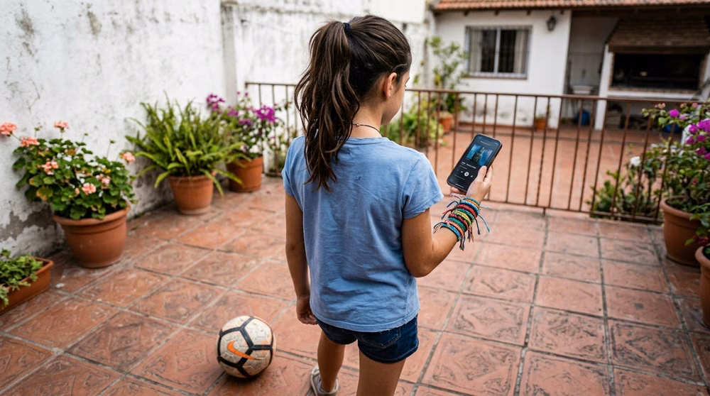 P. tiene 10 a&ntilde;os y disfruta de jugar en espacios verdes.