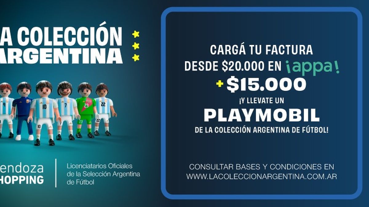 Mundial 2026: Mendoza Shopping te sorprende con la colección oficial de Playmobil de la Selección Argentina