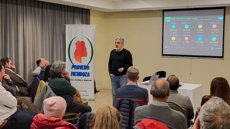 Los Andes | Primero Mendoza, un espacio político que busca conquistar al electorado en las próximas elecciones. La presentación contó con la presencia del consultor Rolando Muzzin. Foto: Gentileza.