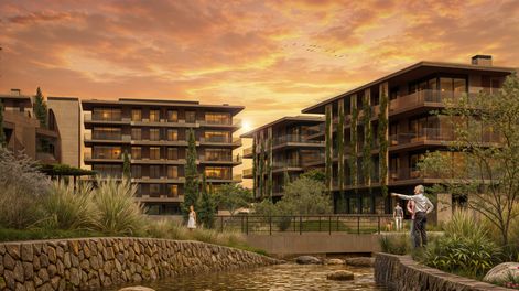 El Borgo combina residencias, hotelería premium, espacios gastronómicos, áreas comerciales.