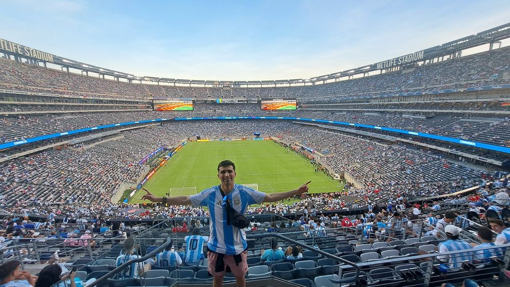 Javier, uno de los hinchas que asistió a la Copa América en el MetLife Stadium, justamente en donde se juega la final del mundial