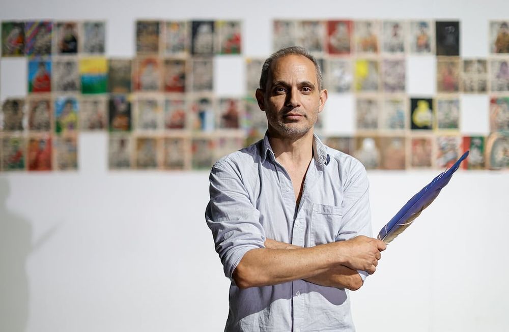 Instantes de la V Bienal del Sur, Pueblos en Resistencia. Museo de Bellas Artes en Caracas, República Bolivariana de Venezuela, junto a Orlando PelichottiFoto gentileza Javier Campos