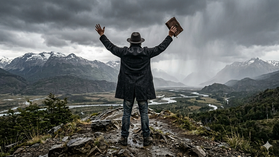 El hacedor de lluvia. Imagen generada con IA.