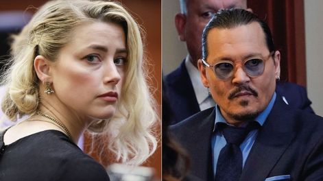 Los Andes | Amber Heard y Johnny Depp en diferentes etapas del juicio. (AP)