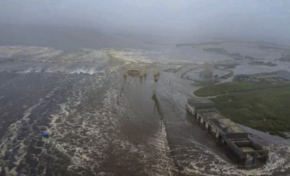 Terremoto y alerta de tsunami. Una imagen fija de un video proporcionado por el Centro Geofísico de la Academia Rusa de&nbsp; Ciencias muestra una zona inundada en Severo-Kurilsk, región de Sajalín, Rusia, el 30 de julio de 2025