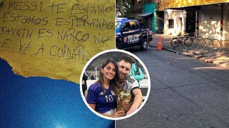 En marzo de este año balearon el supermercado de la familia de Antonela Roccuzzo en Rosario y los delincuentes dejaron una amenaza para Lionel Messi. Foto: Gentileza