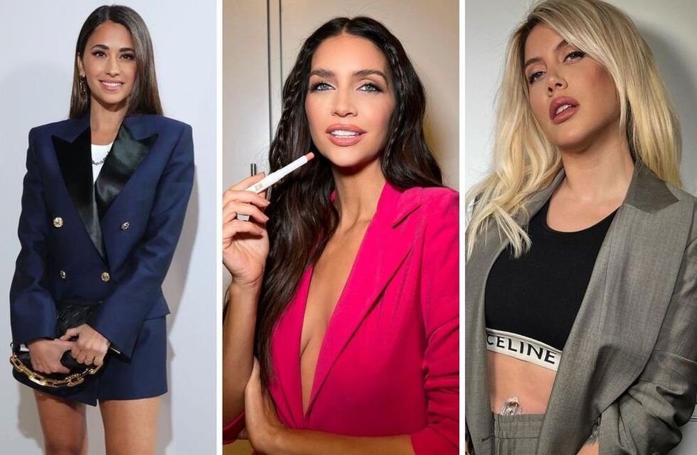 Antonela Roccuzzo, Zaira y Wanda Nara posaron con la Torre Eiffel del fondo.