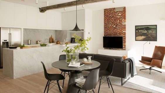 La cocina y el comedor, un mix integrado que funciona a la perfección