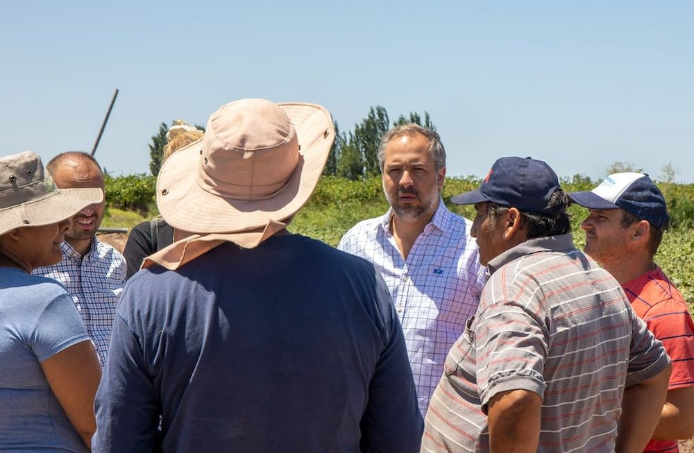 Stevanato recorrió las zonas afectadas por la tormenta