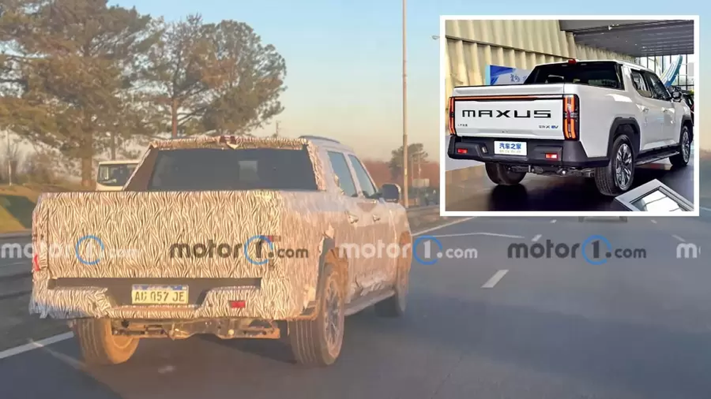 En esta Maxus (fotografiada por un lector de Motor1 Argentina) se basaría la nueva generación de VW Amarok.