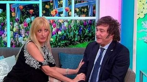 Los Andes | Yuyito González junto a Javier Milei en 2023 (Captura TV)