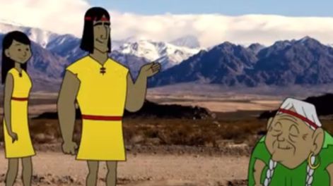 El dibujito animado sobre el Zonda que nació de un relato mitológico escrito por chicas mendocinas y llegó a la TV. Foto: Captura Web