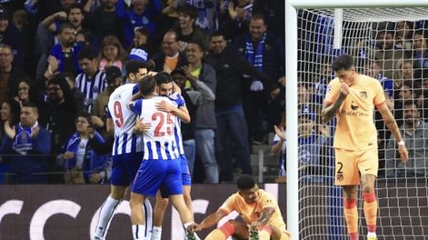 Atlético de Madrid perdió con Porto y quedó afuera de las competiciones europeas.