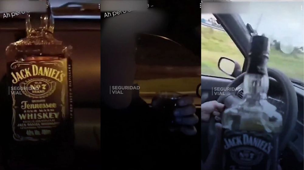 Tomaba whisky mientras manejaba y rememoró un caso viral: Si nos matamos, nos matamos.