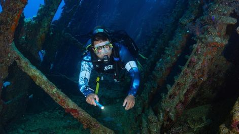 Para Gabriel, el buceo pasó de hobby a oficio y luego aempresa. | Foto: gentileza
