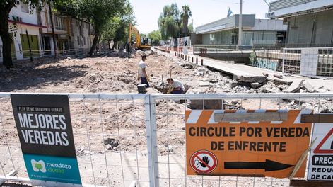 Iniciaron las obras en calle Morón de Ciudad de Mendoza. Foto: Prensa Ciudad de Mendoza