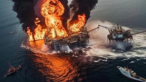 Explotó una plataforma petrolera en el Golfo de México y provocó la muerte de dos operarios.