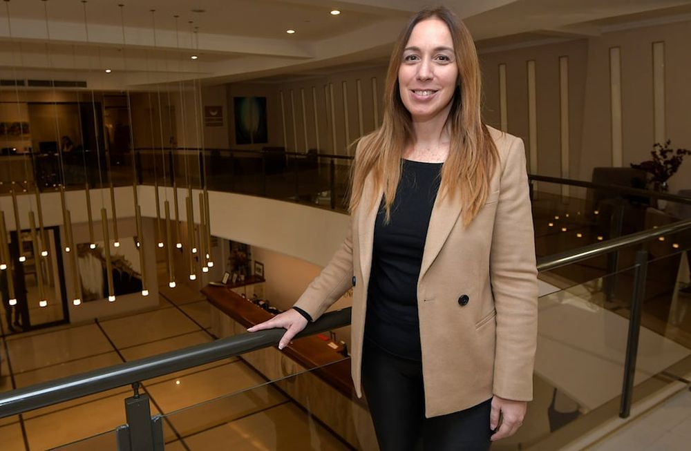 María Eugenia Vidal exgobernadora de Buenos Aires perteneciente al partido Propuesta Republicana (PRO), se reunió esta mañana con el intendente Ulpiano Suárez .Foto: Orlando Pelichotti