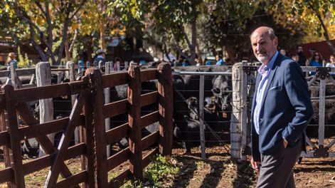 El ministro de Producción, Rodolfo Vargas Arizu, en la Fiesta de la Ganadería en General Alvear.