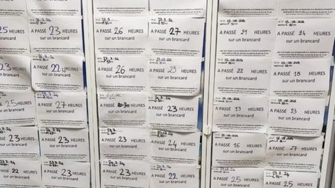 Los Andes | Los trabajadores del centro de salud crearon este muro para dejar a la vista una gran problemática en el servicio.
