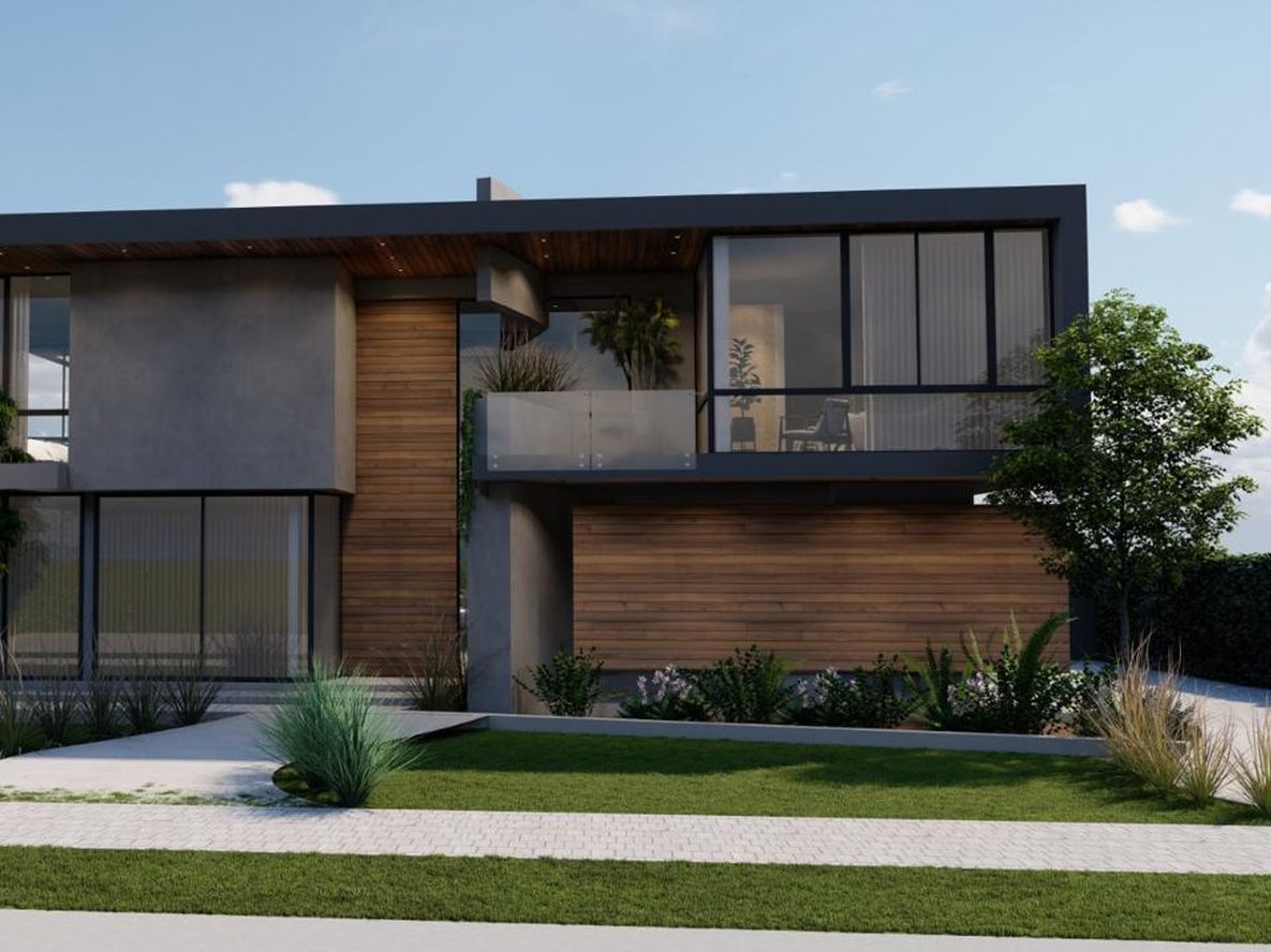 La arquitectura combina magistralmente la robustez del hormigón y la piedra con la calidez de la madera.