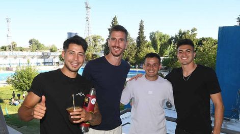 Los Andes | Nicolas Fernandez, Federico Rasmussen, Cristian Nuñez y Thomas Galdame, nuevos jugadores de fútbol de Godoy Cruz Antonio TombaFoto: José Gutierrez / Los Andes