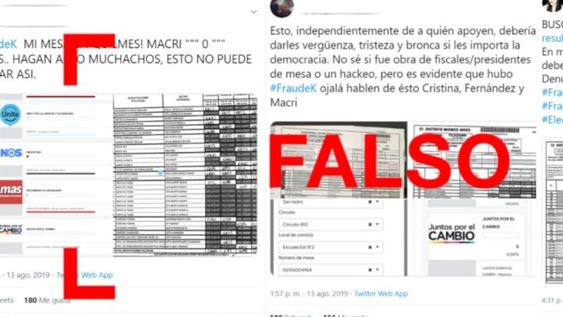 Antes, durante y después de las elecciones presidenciales de 2019 circularon desinformaciones sobre fraude y muchas imágenes con frases inventadas y audios paródicos. Chequeado