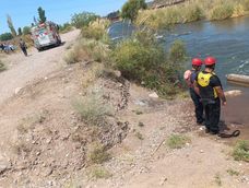 Una menor falleció tras quedar atrapada en un caño del Río Mendoza. Foto: Prensa Seguridad