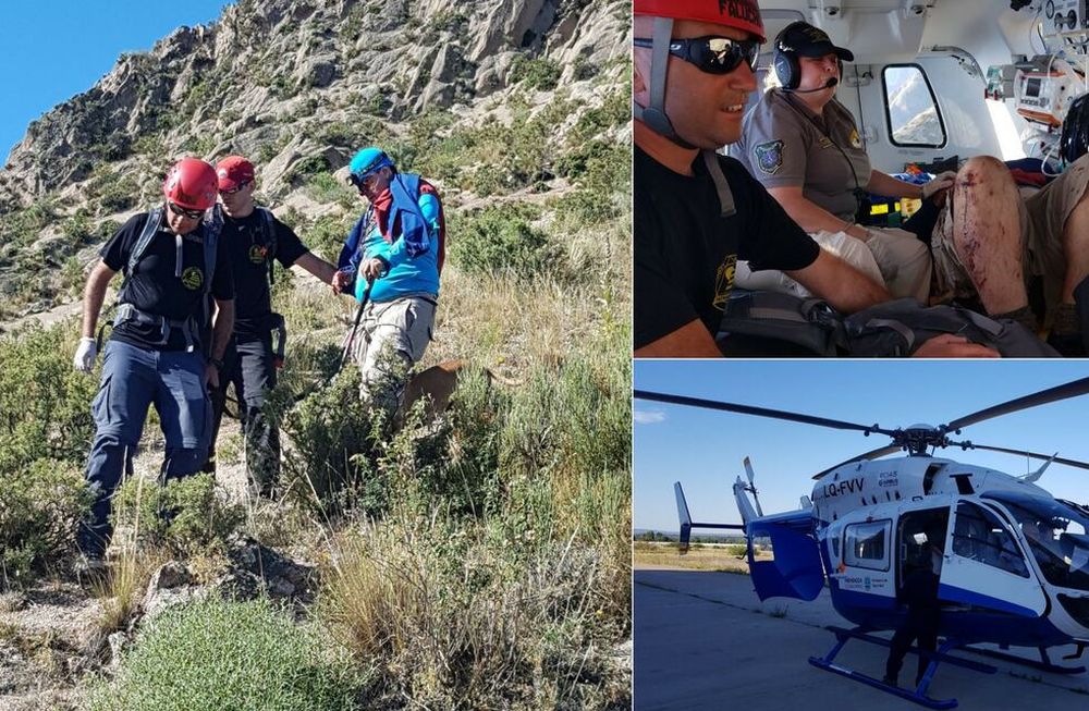 Un hombre que hacía trekking debió ser rescatado tras sufrir graves heridas en Cacheuta