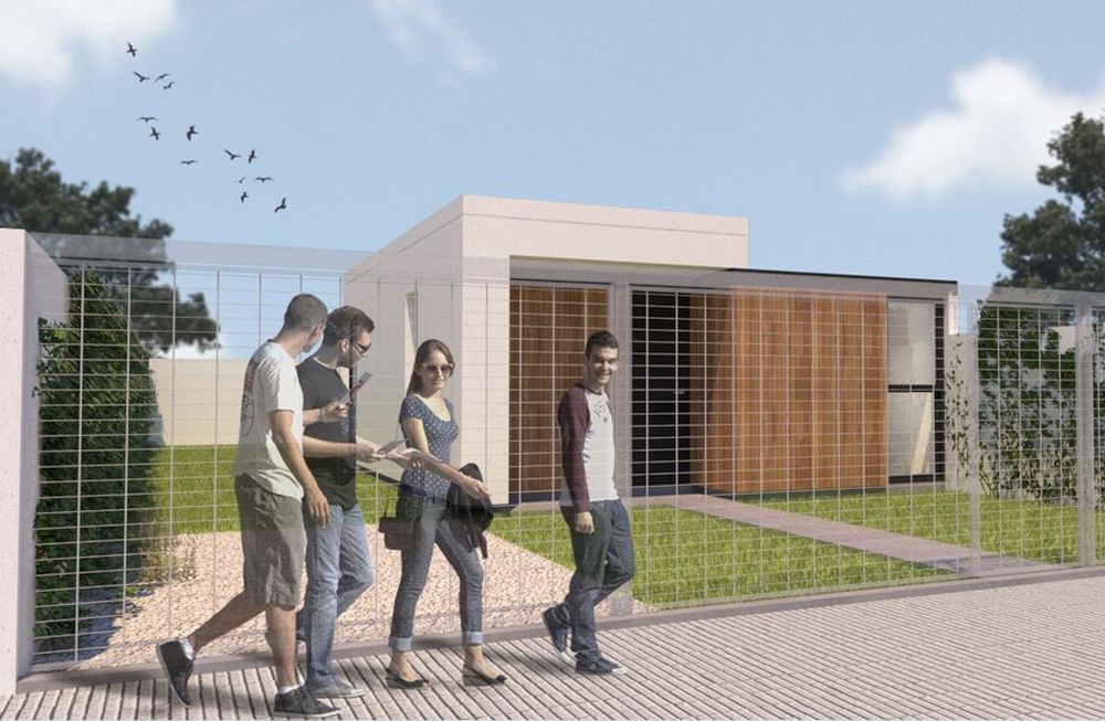 Modelo Federal: vivienda individual para lote de 10 metros de ancho con un dormitorio.