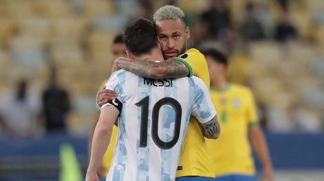 Los Andes | Neymar felicitó a Lionel Messi por la Copa América que ganó.