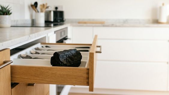 pocos conocen sus beneficios: como reciclar y guardar el carbon vegetal en los cajones en tu cocina