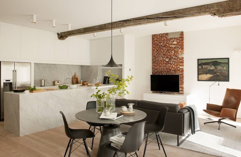 La cocina y el comedor, un mix integrado que funciona a la perfección