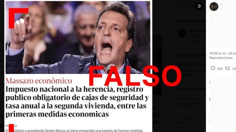 Los Andes | No, Clarín no publicó una noticia con supuestas medidas económicas de Sergio Massa, y el Gobierno desmintió que estén bajo análisis. Foto: Reverso