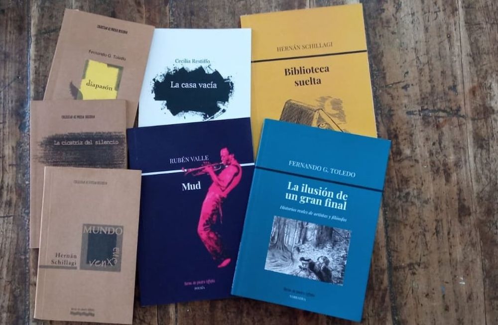 Algunos de los más de 30 títulos que ha publicado la editorial mendocina dirigida por los escritores sanmartinianos Fernando G. Toledo y Hernán Schillagi.