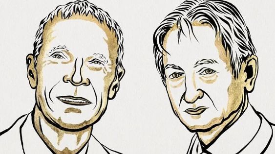 El Premio Nobel de Física 2024 fue para John J. Hopfield y Geoffrey E. Hinton, los inventores del aprendizaje automático con redes neuronales artificiales (Ilustración: Niklas Elmehed)